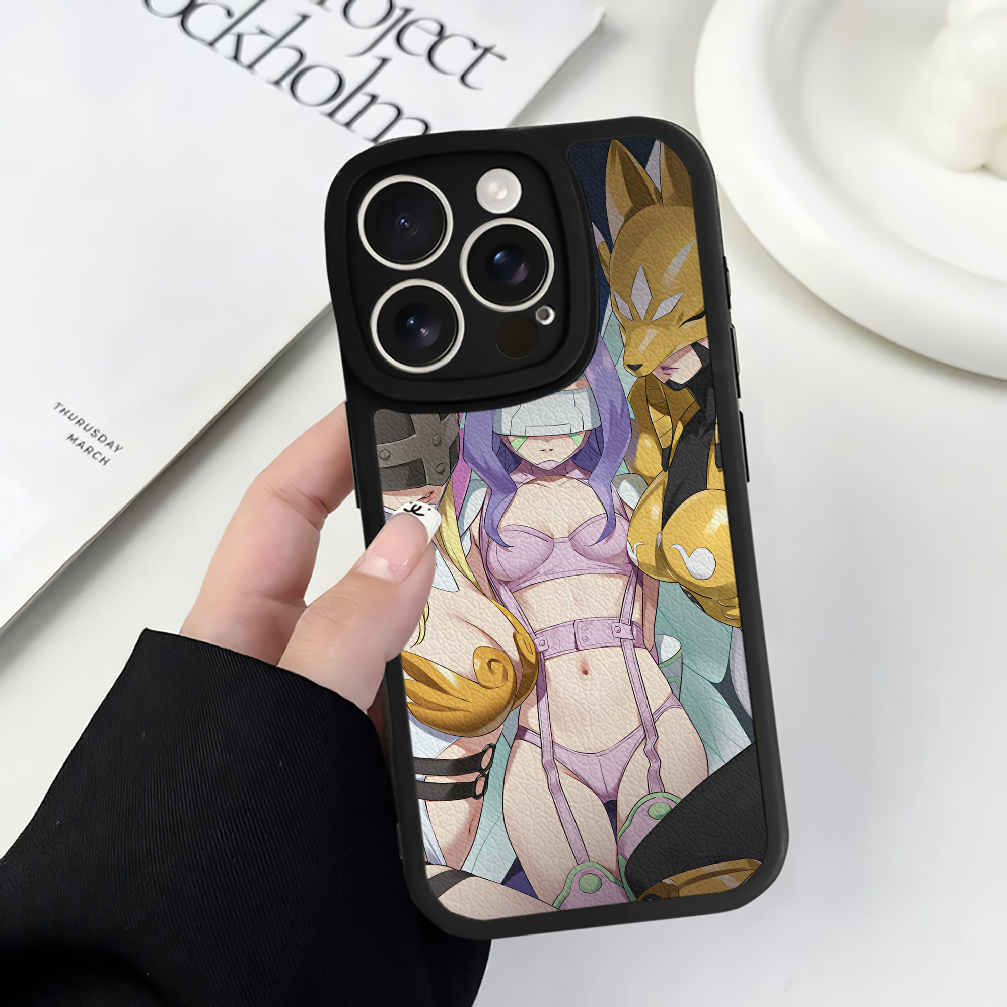 （画像用） Digimon デジタルモンスター/デジモン 【iPhone 16シリーズ対応】シリコンスマホケース（レザー調） 材質：シリコン